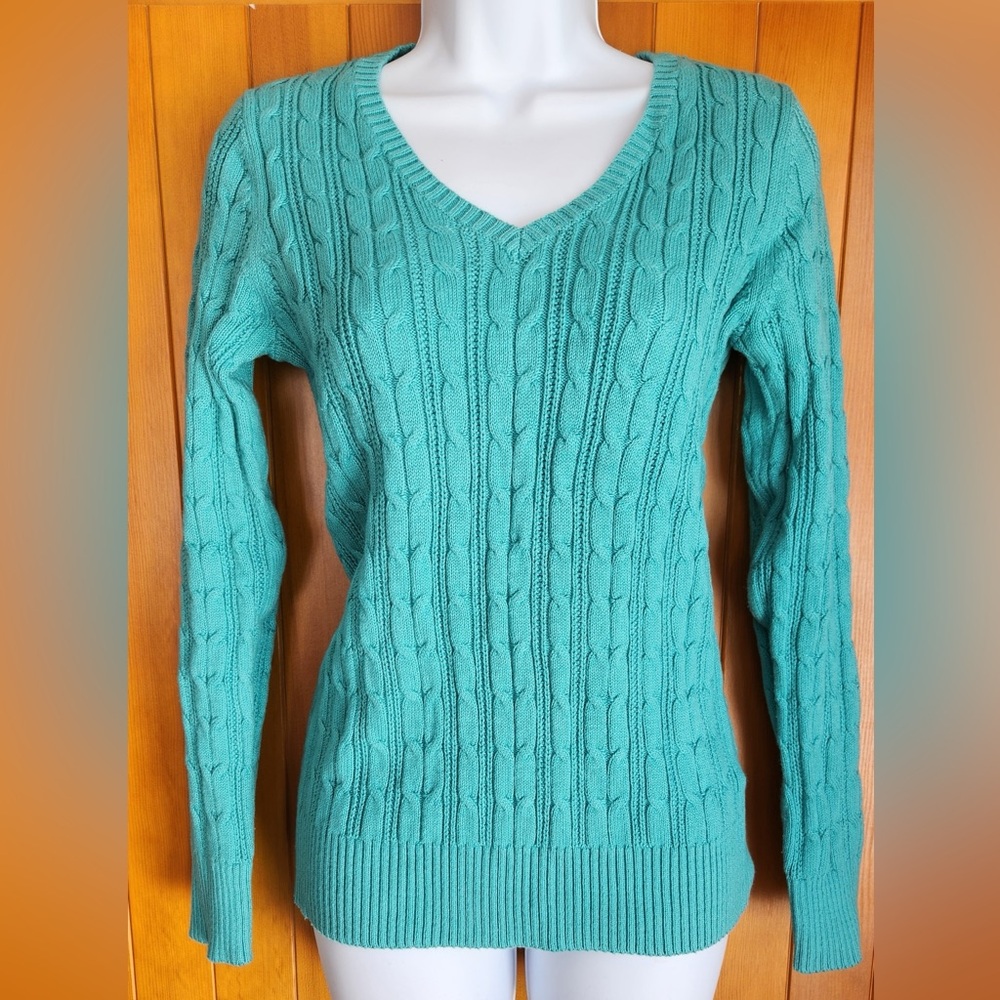 St. John's Bay Green V-Neck Sweater